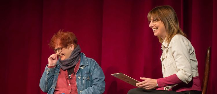 Michelle Hodgson interviewing Sally Wainwright
